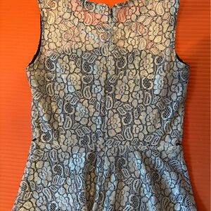 The Limited Black and Cream Lace Bodysuit